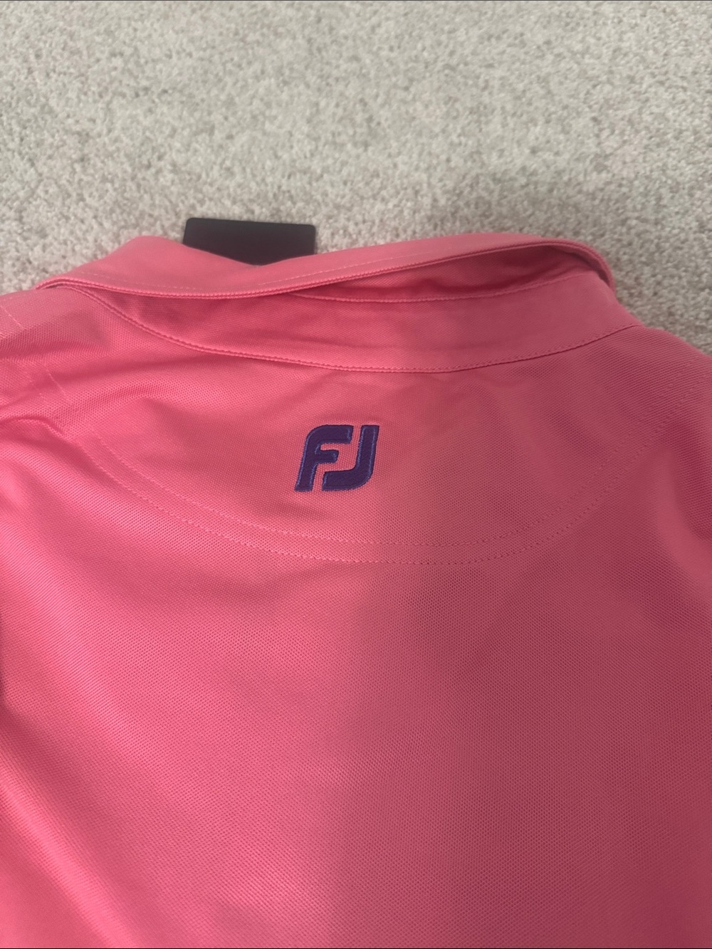 NWT FootJoy Pink & White Golf Polo Shirt - Picture 6 of 7